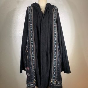 Johnny Was Biya Hooded Embroidered Wonder Kimono - Plus Size